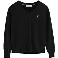 Klassischer V-Ausschnitt Pullover aus Wollmischung