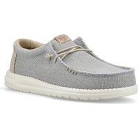 HEYDUDE Wally Geflochtene Polyester Herren Flanell Grau/Olive Grau Mokassinschuhe