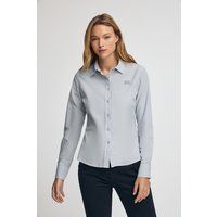 Hellblaues Slim Fit Hemd mit Knopfleiste