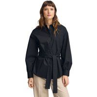 Langärmlige Bluse mit Bindegürtel