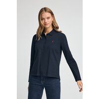 Klassisches Langarm Poloshirt