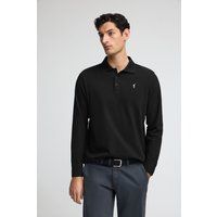 Herren Langarm Piqué Poloshirt