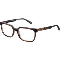 Rechteckige Vollrandbrille Braun