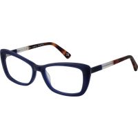 Blaue Cat-Eye Vollrand-Brillenfassung
