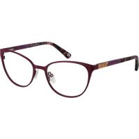 Lila Katzenaugen-Brille mit Vollrand