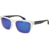Sonnenbrille mit quadratischem Rahmen und verspiegelten Gläsern