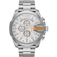Silberne Chronograph-Uhr aus Edelstahl
