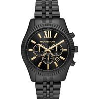 Elegante schwarze Chronograph Armbanduhr