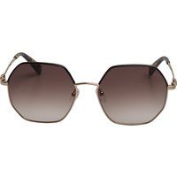 Sechseckige Sonnenbrille mit Metallrahmen