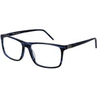 Herren Rechteckige Blaue Acetat Brille