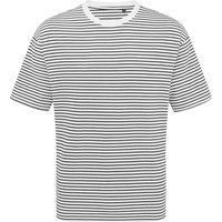 Gestreiftes Unisex-T-Shirt in Übergröße