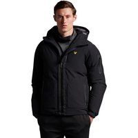 Schwarze leichte Steppjacke mit Kapuze