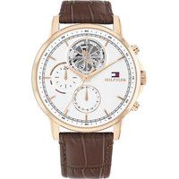Multifunktionale Uhr mit Lederarmband