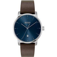 Minimalistische Armbanduhr mit Lederarmband
