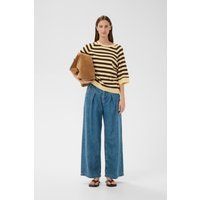 Gestreiftes Kurzarm Stricktop