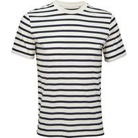 Gestreiftes Bio-Baumwoll-Unisex-T-Shirt