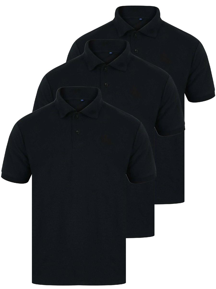 Klassisches einfarbiges Polo-Shirt-Pack