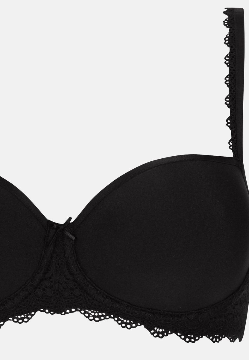 Atmungsaktiver Bügel-BH mit Spitzendetails