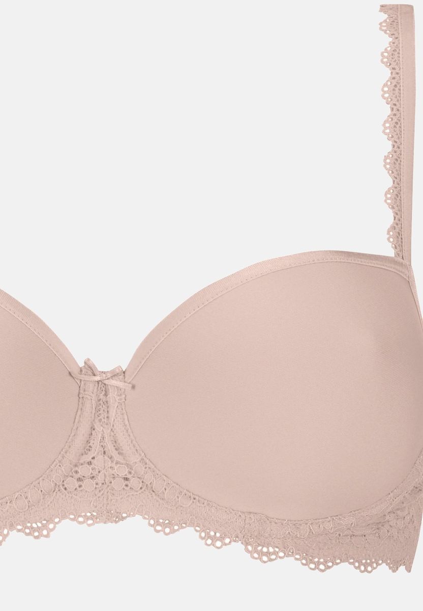 Atmungsaktiver Bügel-BH mit Spitzenbesatz