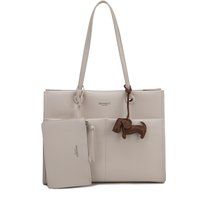 Shopper Tote aus Kunstleder mit Tasche
