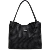 Shopper Tote aus Kunstleder mit Tasche