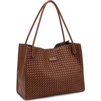 Shopper Tote aus Kunstleder mit Tasche