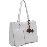 Shopper Tote aus Kunstleder mit Tasche