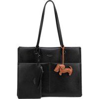 Shopper Tote aus Kunstleder mit Tasche