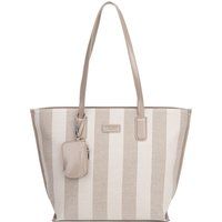 Gestreifte Canvas Shopper Tote Bag