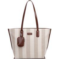 Gestreifte Canvas Shopper Tote Bag