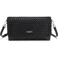 Gewebte Schultertasche aus veganem Leder