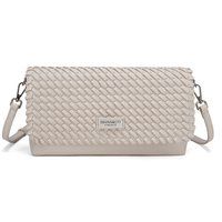Gewebte Schultertasche aus veganem Leder