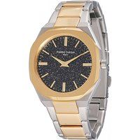 Elegante zweifarbige achteckige Armbanduhr