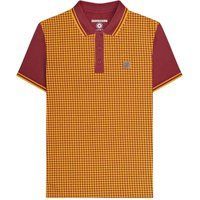 Lambretta - Poloshirt für Herren (Burgunderrot/Gold)