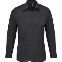 SOLS - "Bailey" Hemd für Herren/Damen Unisex, Popelin, Langärmlig (Schwarz)