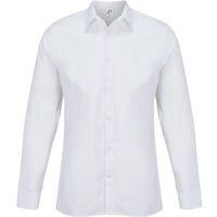 SOLS - "Bailey" Hemd für Herren/Damen Unisex, Popelin, Langärmlig (Weiß)