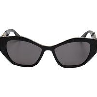 Schwarze Cat-Eye-Sonnenbrille mit Metalldetail
