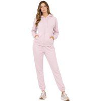 Damen Zip-Up Hoodie Trainingsanzug Set
