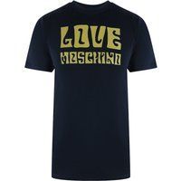 Marineblaues T-Shirt mit Grafiklogo