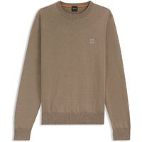 Baumwoll-Kaschmir Strickpullover mit Rundhalsausschnitt