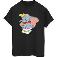 Dumbo sitzt auf Bücher Grafik T-Shirt