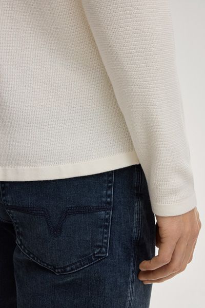 Pullover Svenor Offwhite Baumwolle Langarm Rundhalsausschnitt Casual Unisex