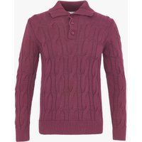 Zopfstrick-Pullover mit Polokragen