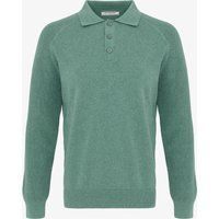 Zopfstrick-Pullover mit Polokragen