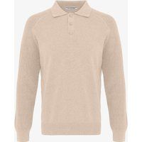 Zopfstrick-Pullover mit Polokragen