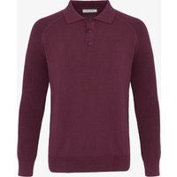 Zopfstrick-Pullover mit Polokragen