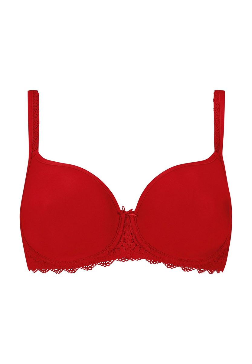 Roter Bügel-BH mit Spitzenbesatz