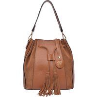 Leder-Beuteltasche mit Quasten
