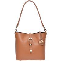 Leder-Beuteltasche mit Schnallendetail