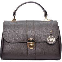Braune Lederhandtasche mit Henkel
